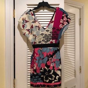 Single printed silk dress